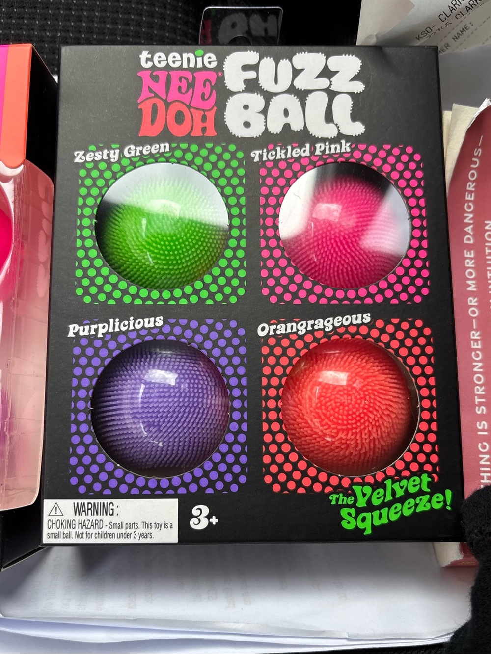 Fuzz Ball 4-Pack – Zesty Green, Tickled Pink, Purplicious, Orangrageous